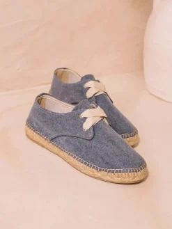 ABRIL - Closed vegan espadrille for women with laces