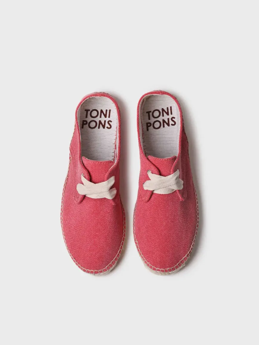 ABRIL - Closed vegan espadrille for women with laces