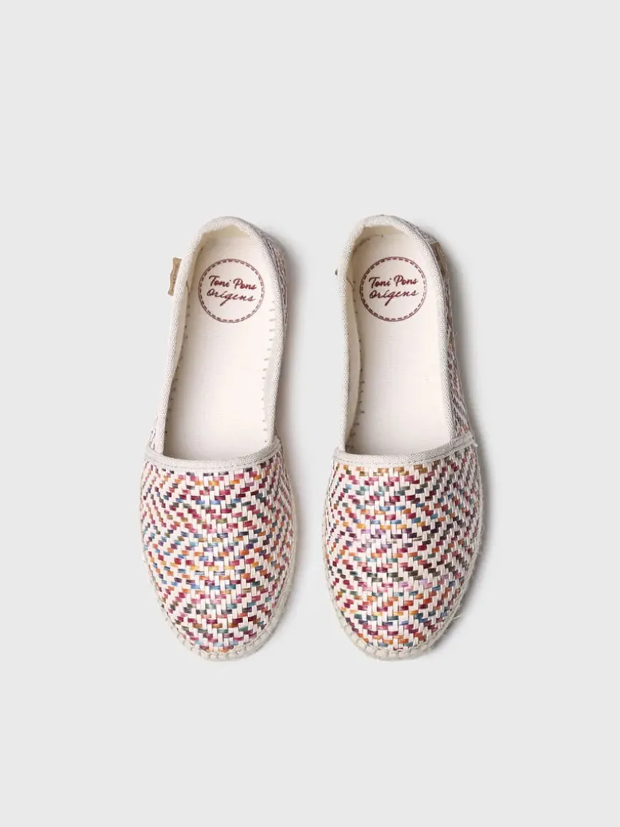 ALMA-MS - Women's raffia espadrille flat espadrilles