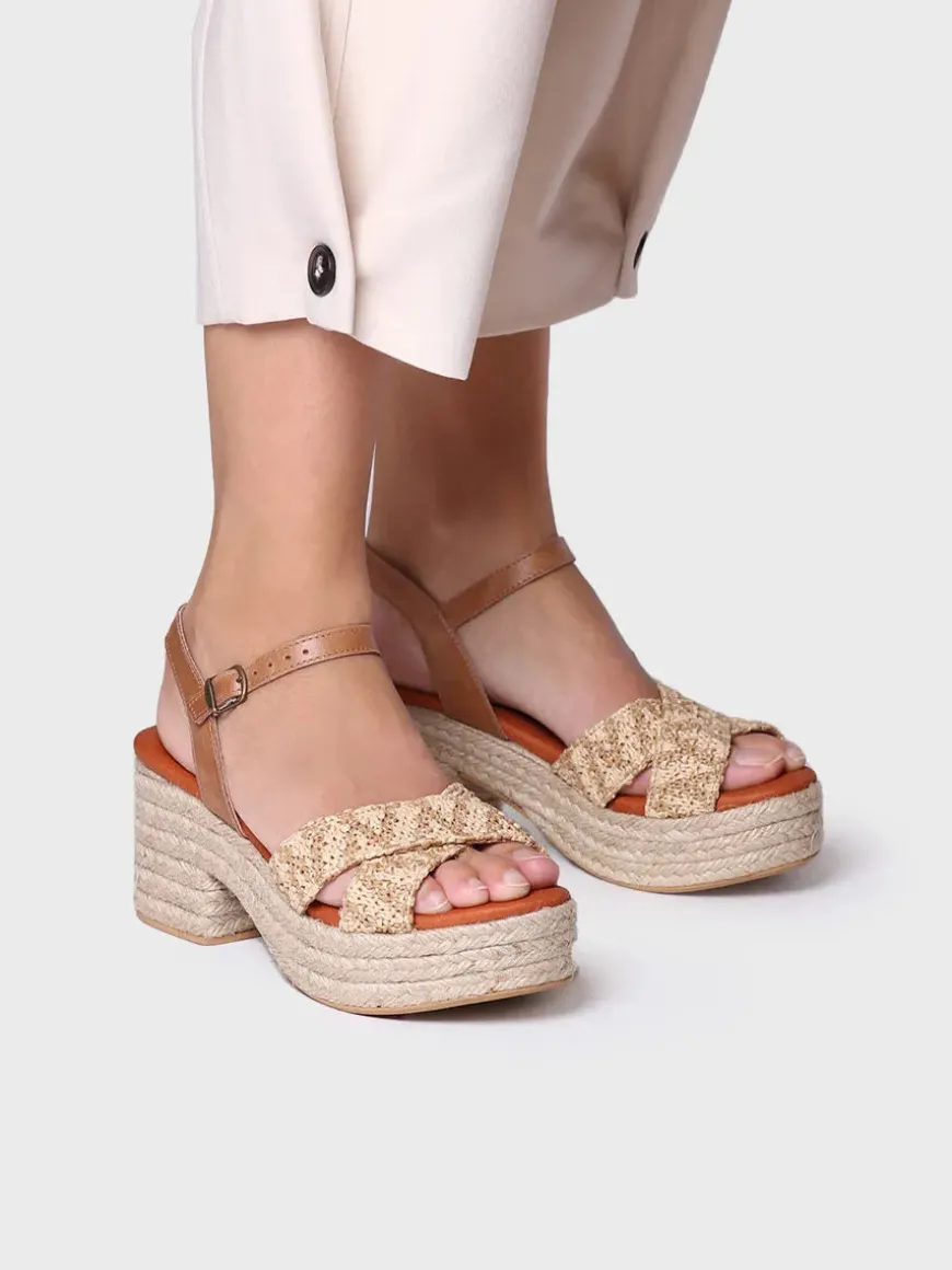ATENES - Women's wide open heel espadrilles