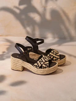 ATENES - Women's wide open heel espadrilles