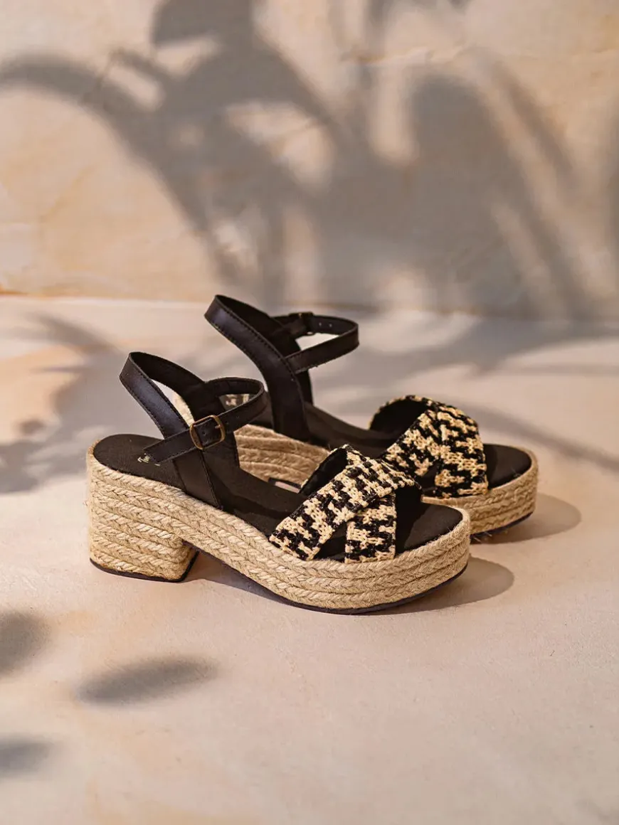 ATENES - Women's wide open heel espadrilles