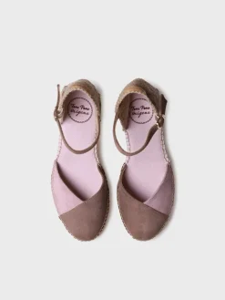 BERAL - Women's espadrille in two-tone suede with wedge