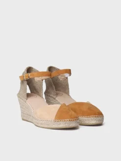 BERAL - Women's espadrille in two-tone suede with wedge