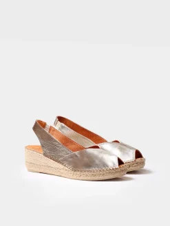 BERNIA-P - Women's wedge espadrilles in leather