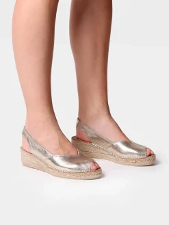 BERNIA-P - Women's wedge espadrilles in leather