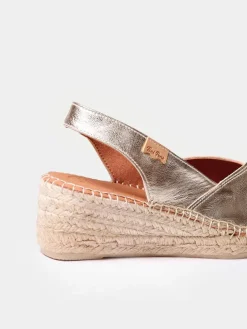 BERNIA-P - Women's wedge espadrilles in leather