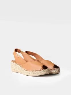 BERNIA-P - Women's wedge espadrilles in leather