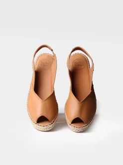 BERNIA-P - Women's wedge espadrilles in leather