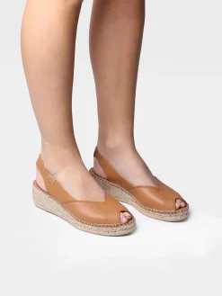 BERNIA-P - Women's wedge espadrilles in leather