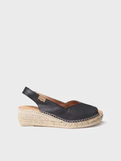 BERNIA-P - Women's wedge espadrilles in leather