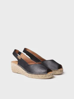BERNIA-P - Women's wedge espadrilles in leather