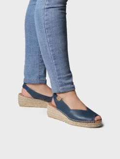 BERNIA-P - Women's wedge espadrilles in leather