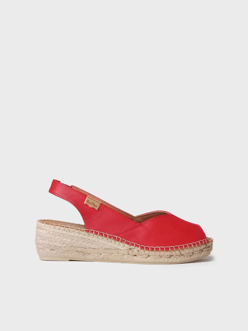 BERNIA-P - Women's wedge espadrilles in leather