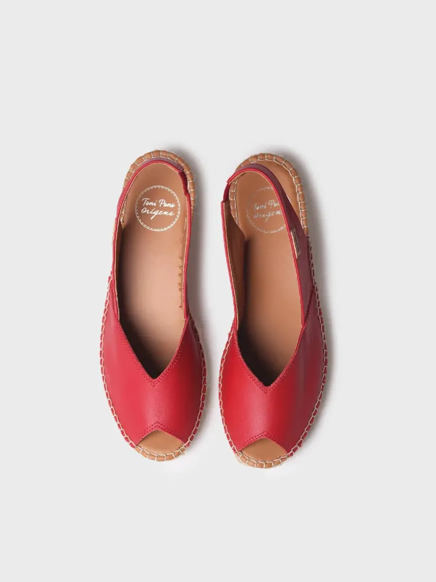 BERNIA-P - Women's wedge espadrilles in leather