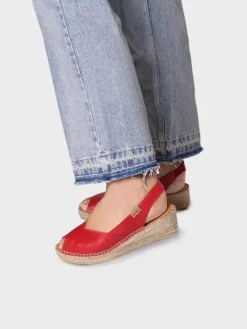 BERNIA-P - Women's wedge espadrilles in leather