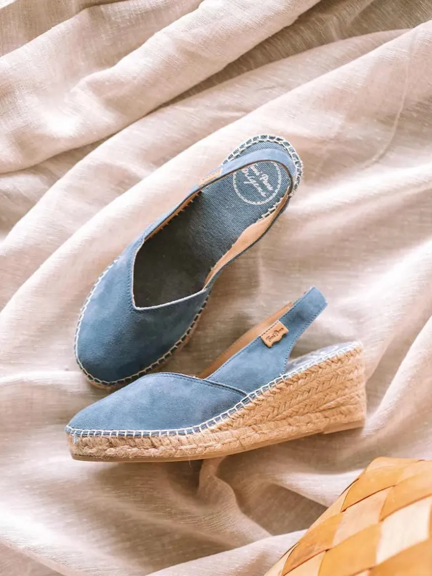 BETTY-A - Women's closed wedge espadrilles in suede