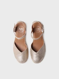 BIANCA-AS - Women's leather espadrille with wedge