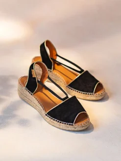 BILDA - Women's suede wedge espadrilles