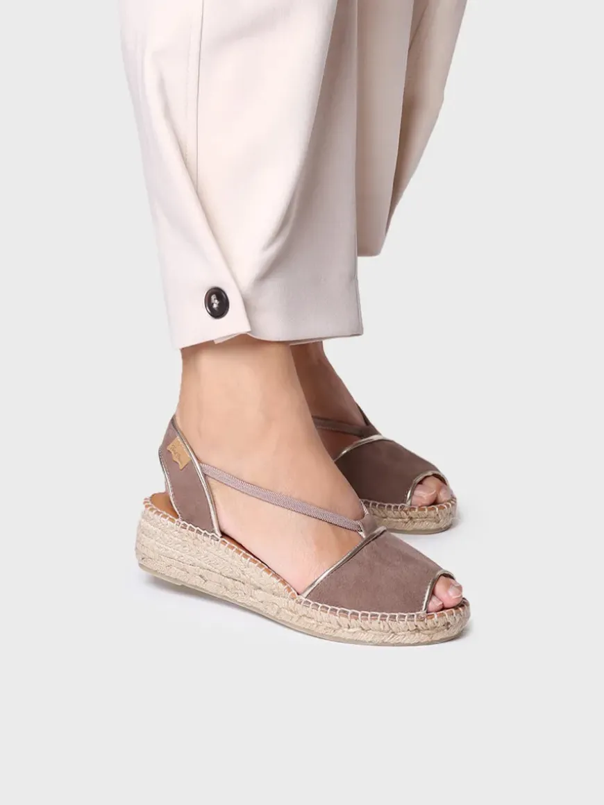 BILDA - Women's suede wedge espadrilles