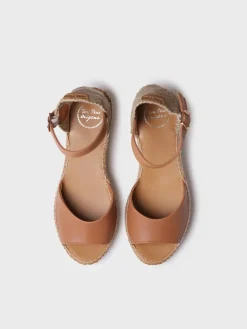 BRIELLA-P - Open espadrille for women with low wedge