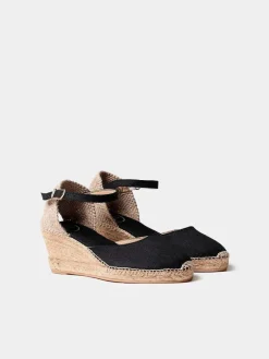 CALDES - Jute wedge espadrilles with buckle