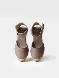 CALDES - Jute wedge espadrilles with buckle