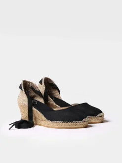 CALONGE - Valencian wedge espadrilles with veins