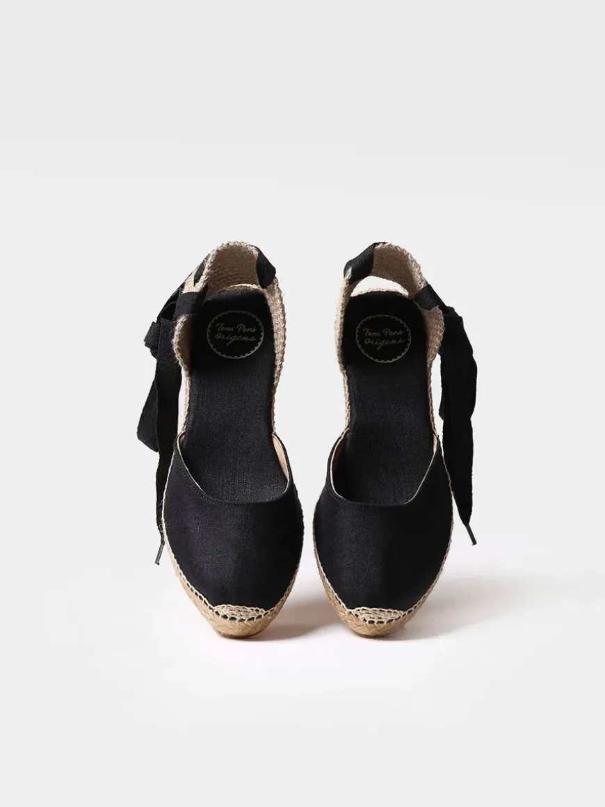 CALONGE - Valencian wedge espadrilles with veins