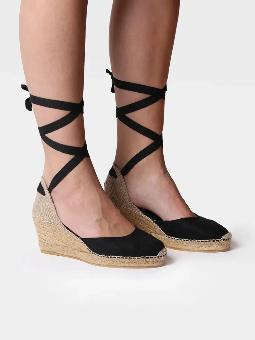 CALONGE - Valencian wedge espadrilles with veins
