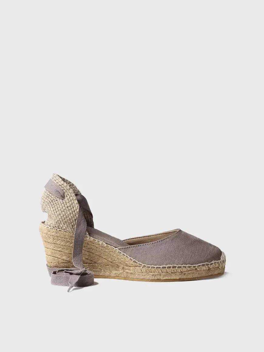CALONGE - Valencian wedge espadrilles with veins