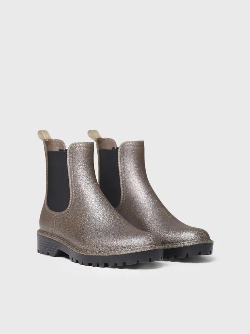 CANNES - Women's glitter effect Chelsea style rain boot