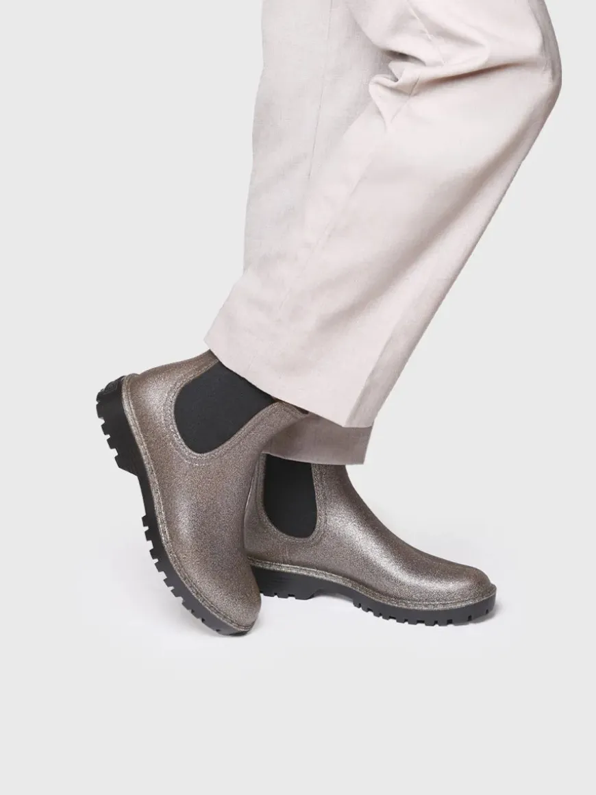 CANNES - Women's glitter effect Chelsea style rain boot