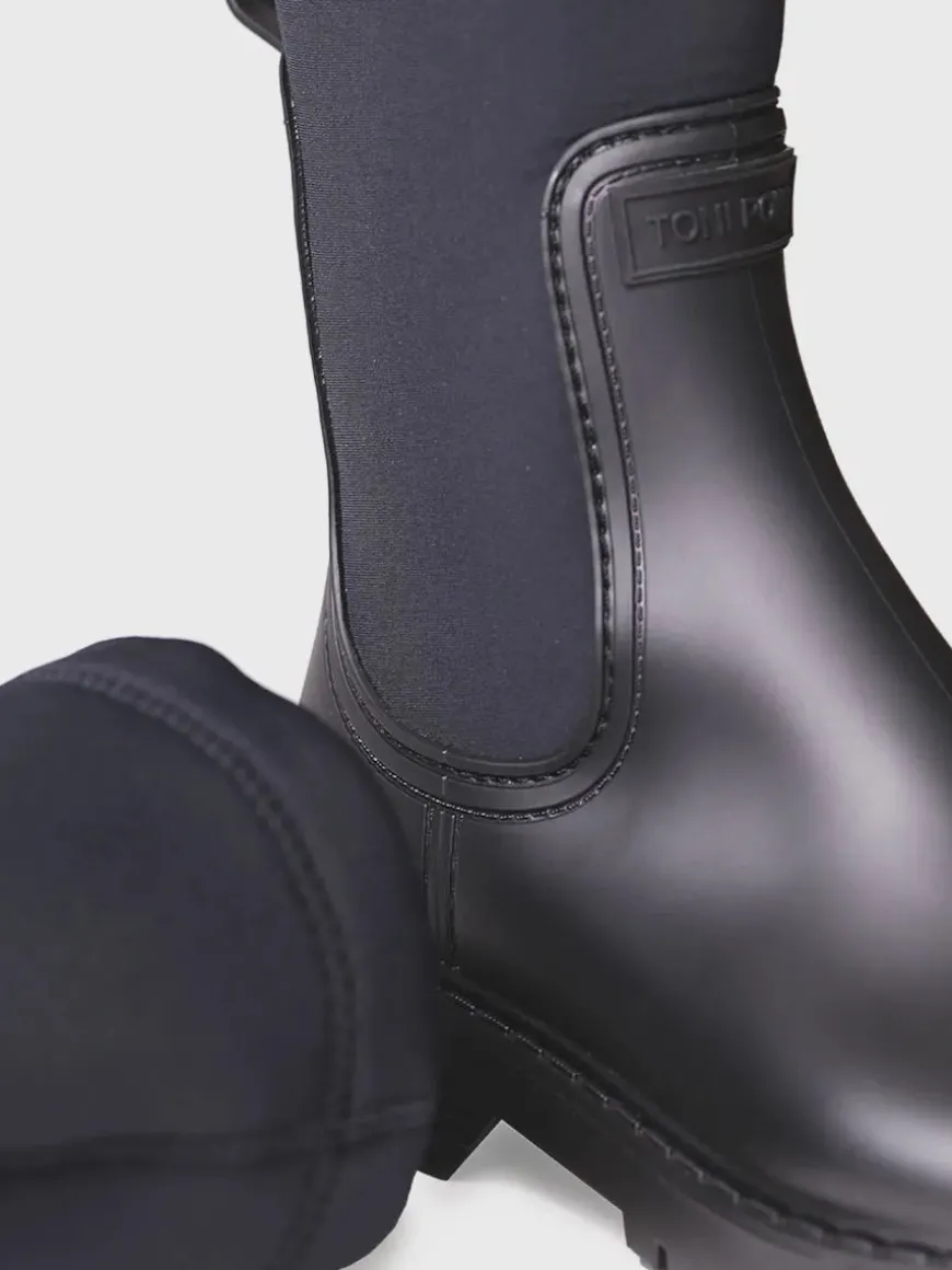 CARDIFF - Rain boot for women in rubber and lycra