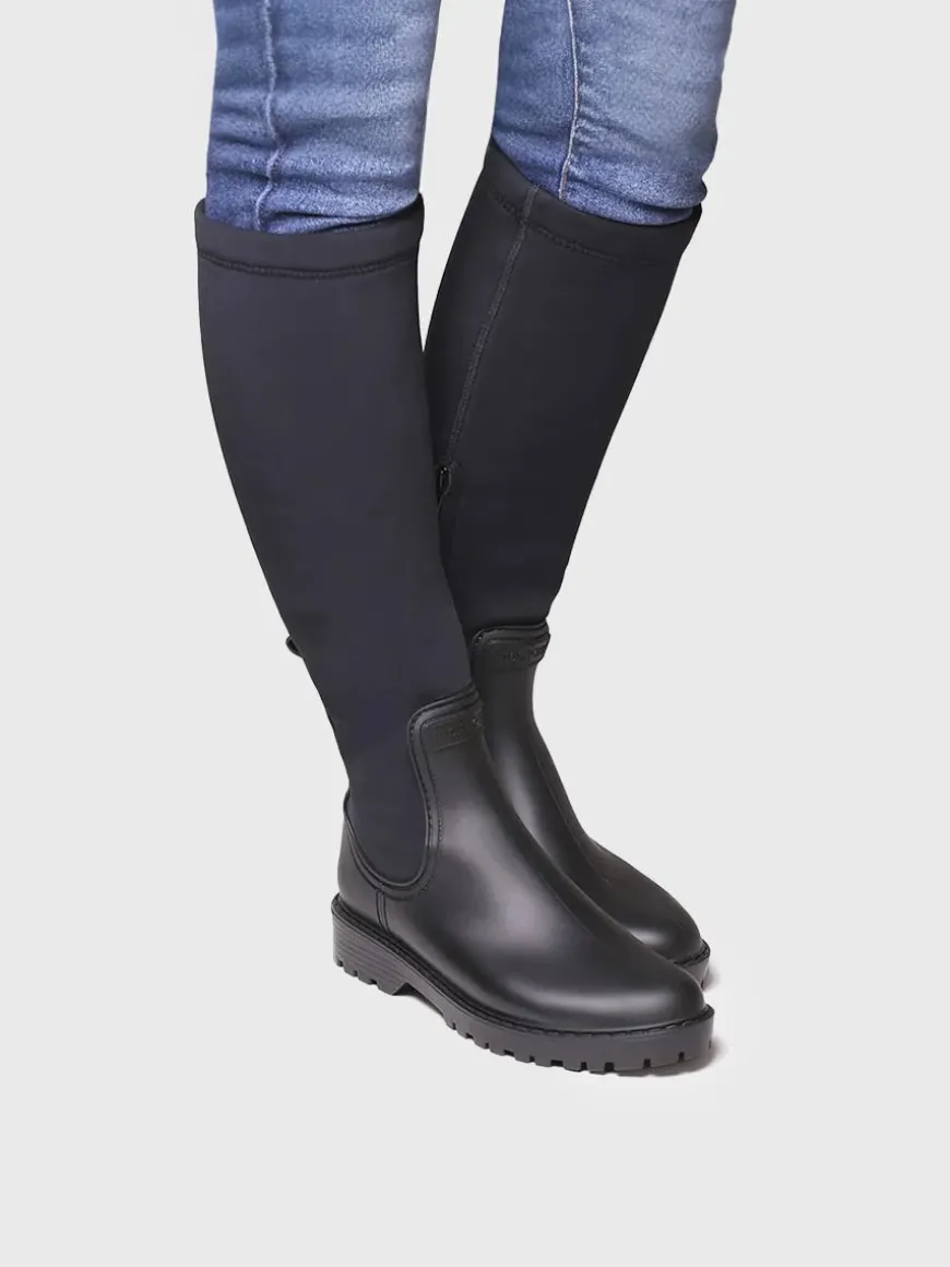 CARDIFF - Rain boot for women in rubber and lycra