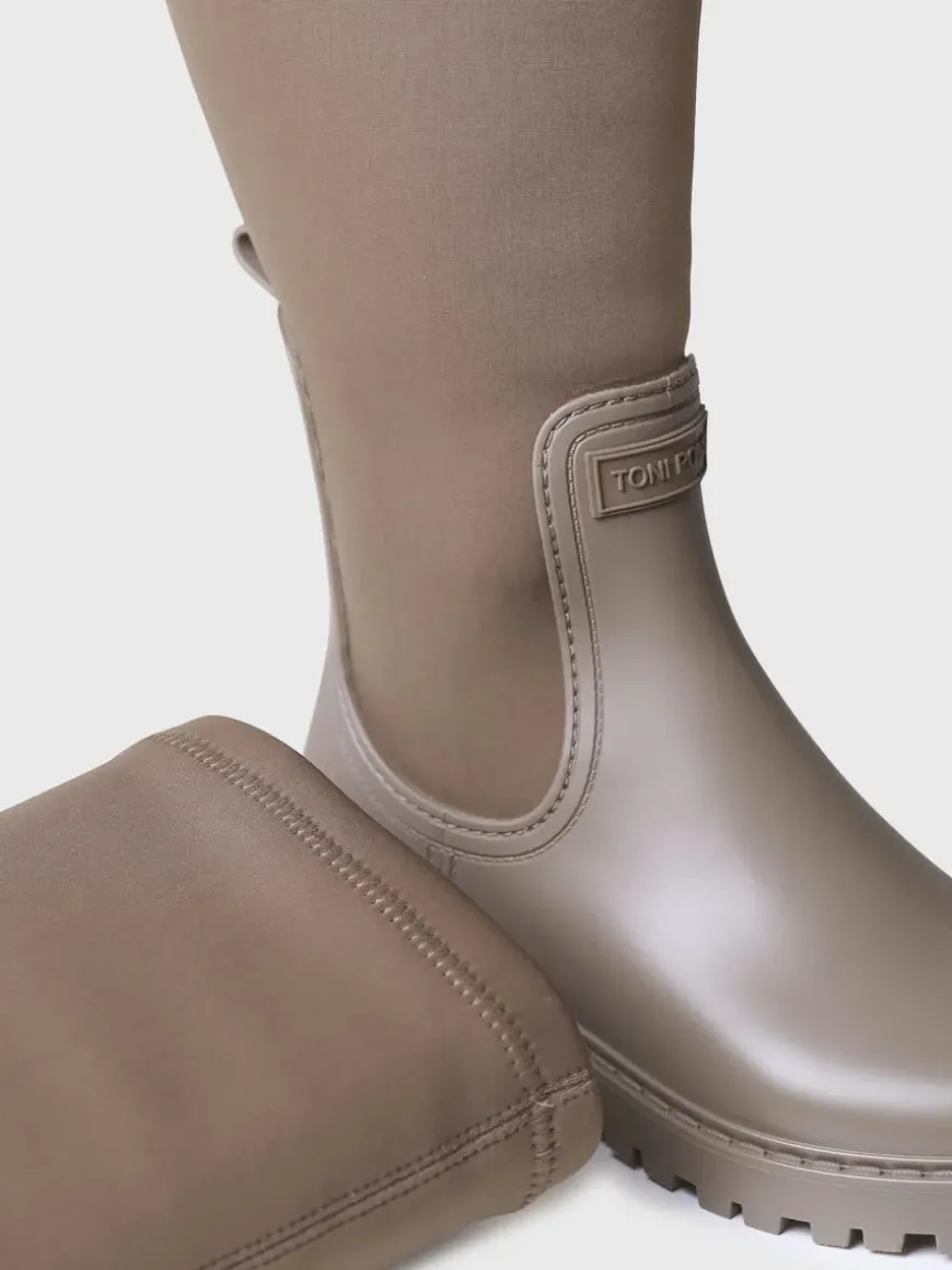 CARDIFF - Rain boot for women in rubber and lycra