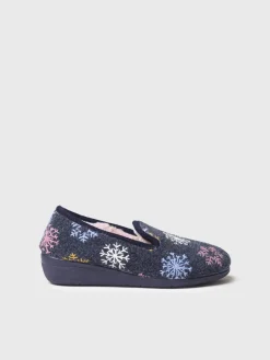 CARME-CP - Women's slippers with embroidered details
