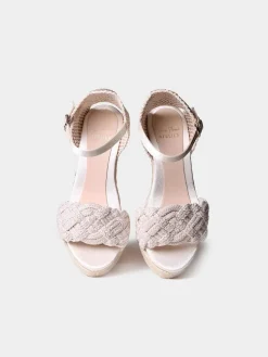 CASTRES - Bridal wedge espadrilles