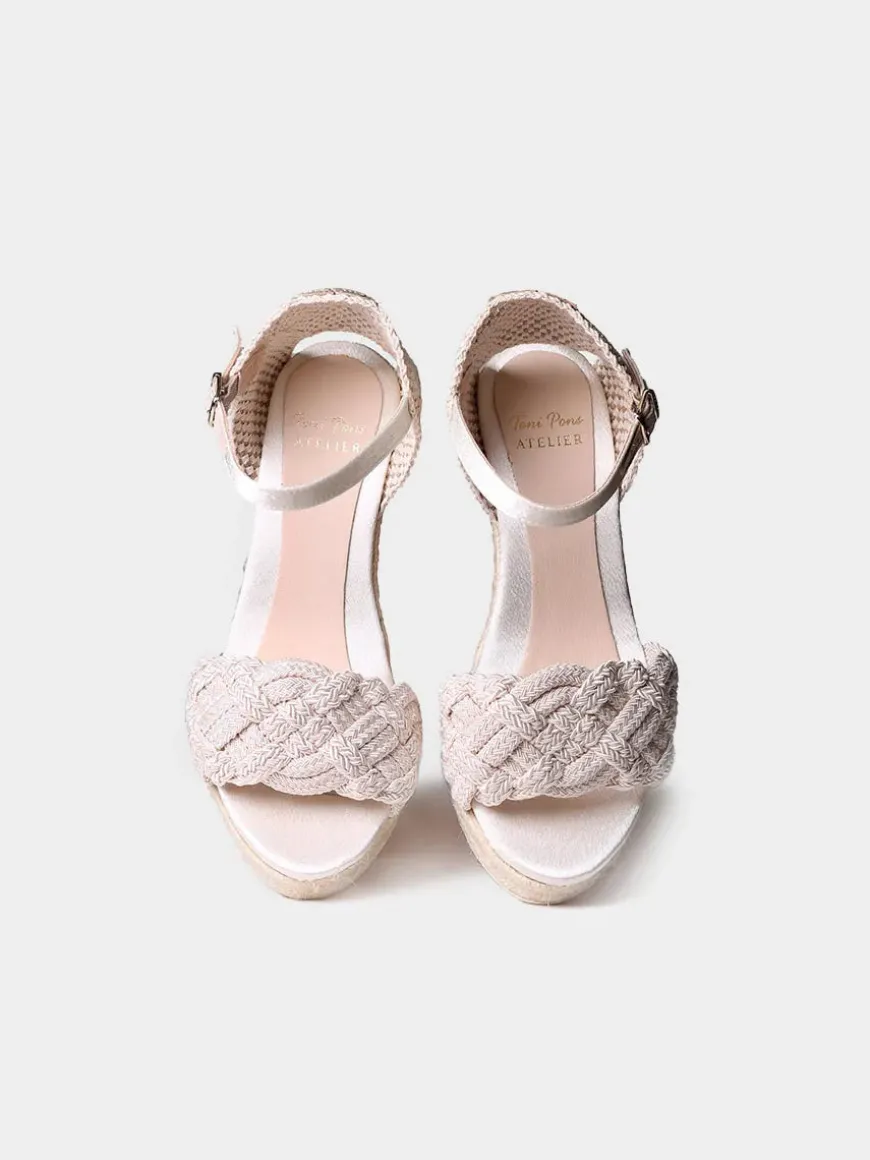 CASTRES - Bridal wedge espadrilles