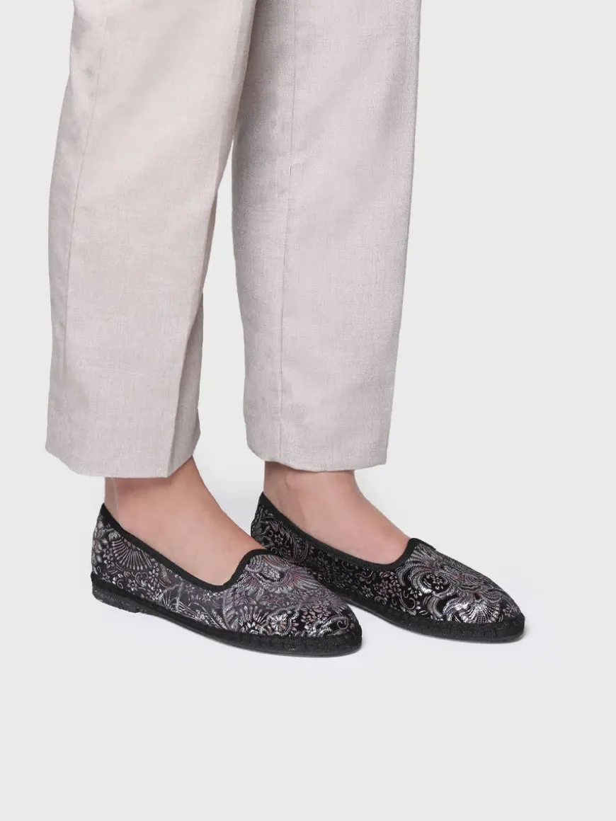 CATIA - Velvet jacquard fabric Mary Jane shoe for women