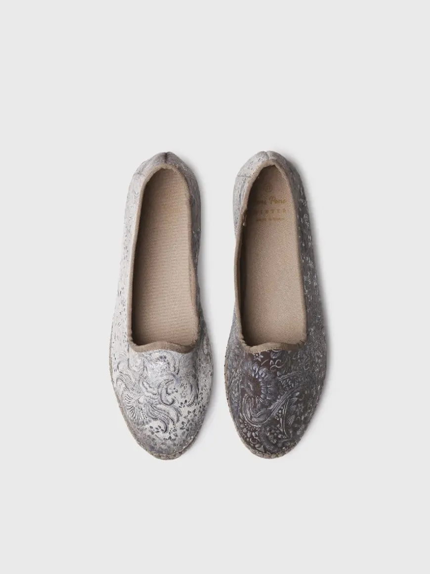 CATIA - Velvet jacquard fabric Mary Jane shoe for women