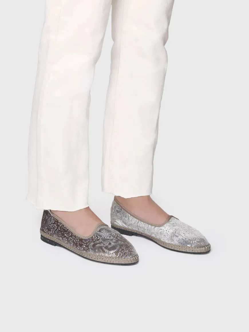 CATIA - Velvet jacquard fabric Mary Jane shoe for women