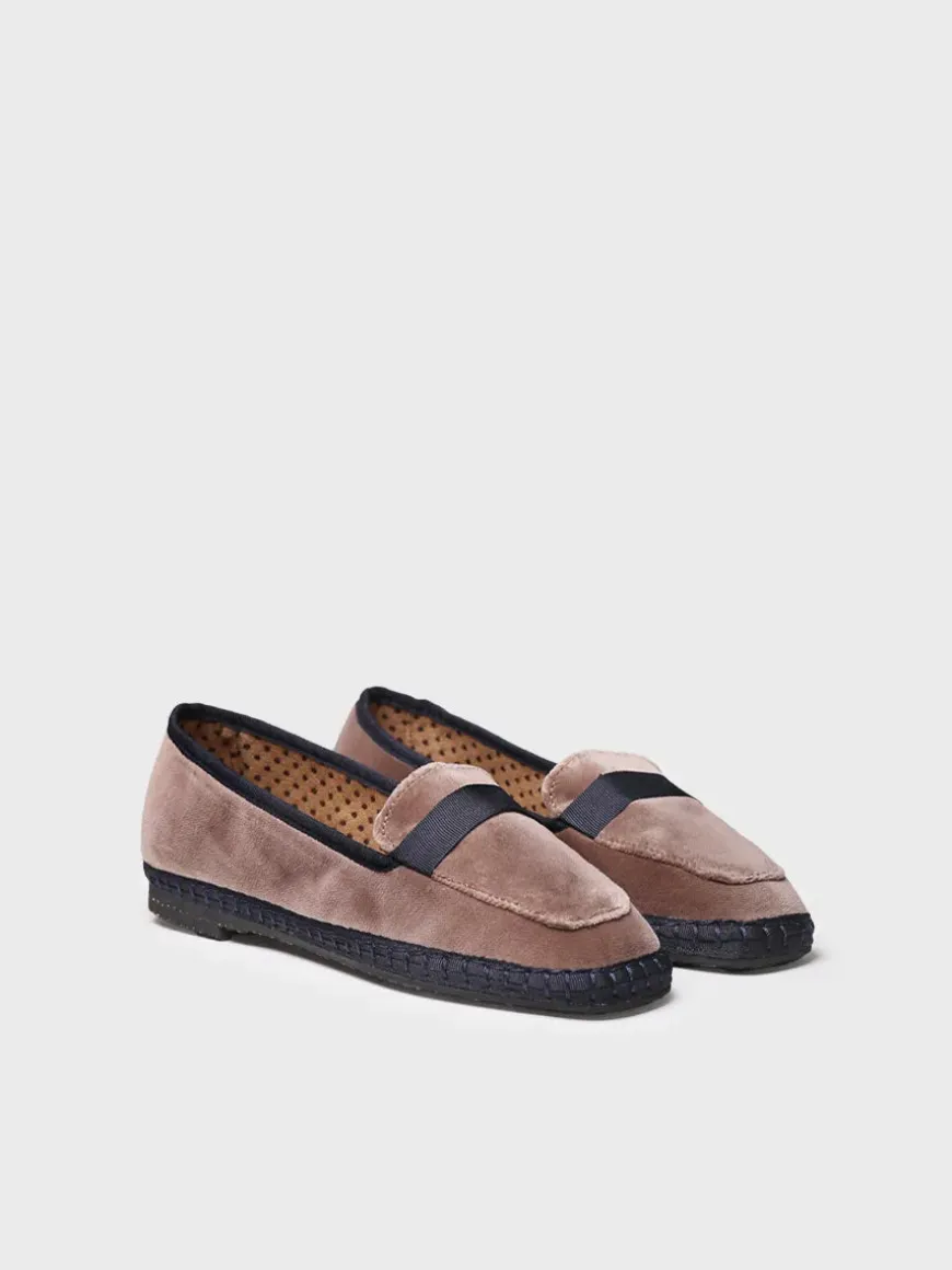 CELINE - Women's black velvet loafers