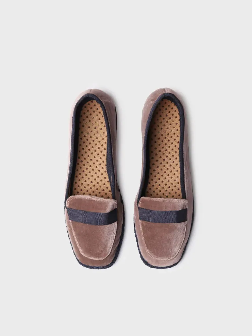 CELINE - Women's black velvet loafers