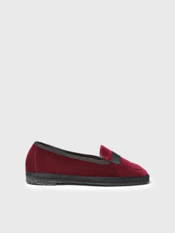 CELINE - Women's black velvet loafers