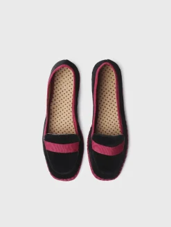 CELINE - Women's black velvet loafers