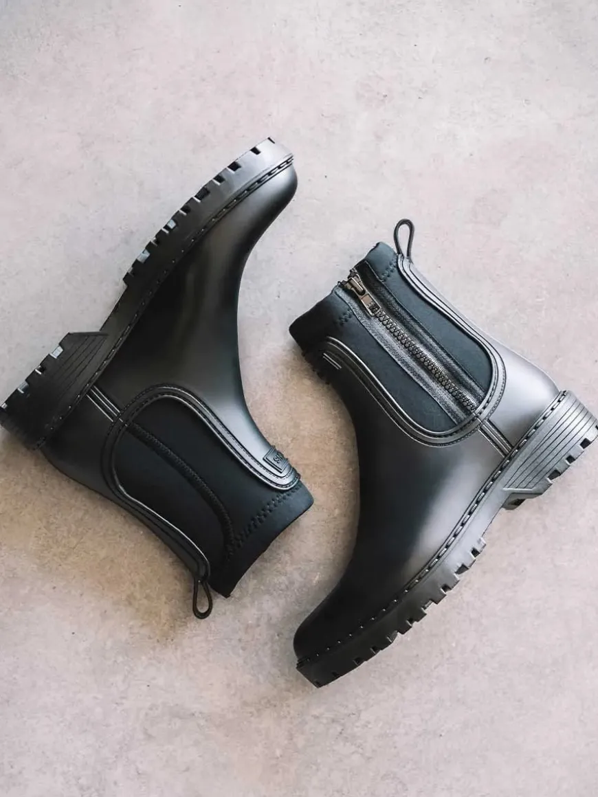 CLAIS - Women's Neoprene and Rubber rain Ankle boot
