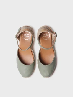 COSTA-5 - Closed leather espadrilles for women