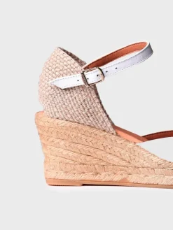 COSTA-5 - Closed leather espadrilles for women