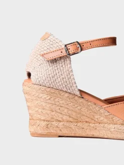 COSTA-5 - Closed leather espadrilles for women